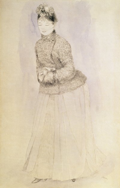 Mujer con manguito de Pierre Auguste Renoir
