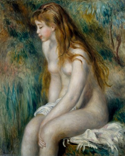 Joven bañándose de Pierre Auguste Renoir