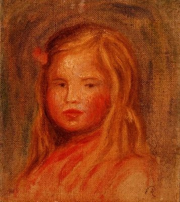 Joven con cabello largo de Pierre Auguste Renoir