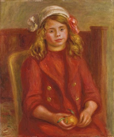 Niña con una naranja; Fillette a l