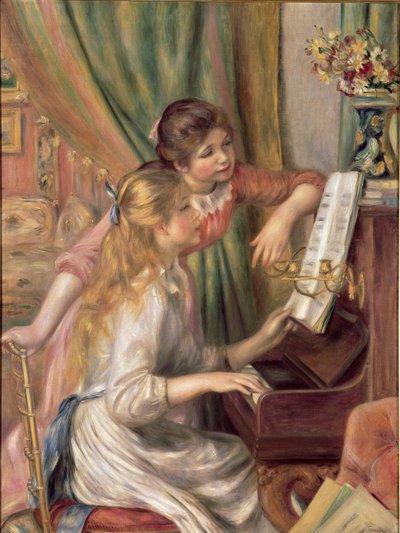 Jóvenes en el Piano de Pierre Auguste Renoir