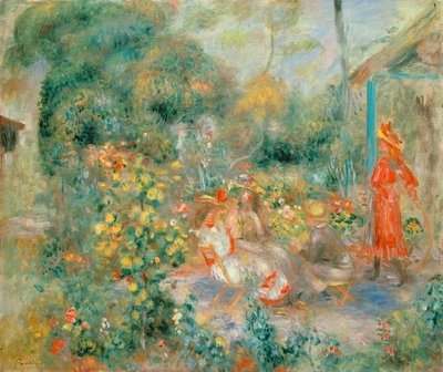 Jóvenes en el jardín de Montmartre de Pierre Auguste Renoir