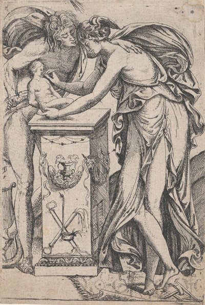 Apolo y el espíritu de la escultura, 1607-1661 de Pierre Biard