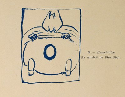 Admiración - Ombligo de Pere Ubu, del Alfabeto de Pere Ubu de Pierre Bonnard