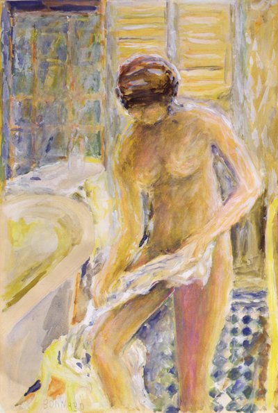 Después del baño, c.1933 de Pierre Bonnard