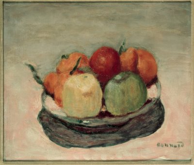 Plato de frutas o Las manzanas de Pierre Bonnard
