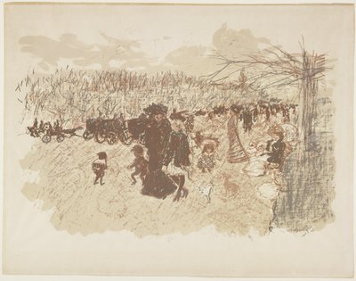 Avenida en el Bois de Boulogne, c. 1898 (publicado en 1899) de Pierre Bonnard