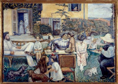 Tarde burguesa o la familia en la terraza, 1900 de Pierre Bonnard