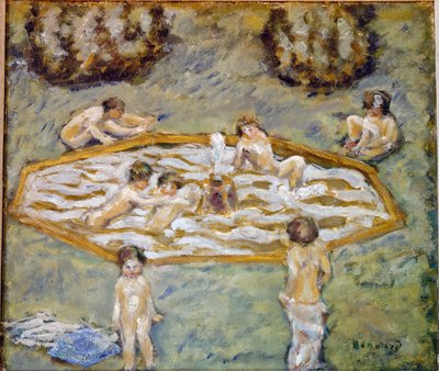 Niños en la piscina. Niños jugando en el agua de Pierre Bonnard