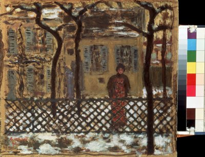 Detrás de la Valla. Pintura de Pierre Bonnard (1867-1947) de Pierre Bonnard