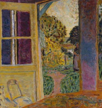 Puerta abierta al jardín, c.1924 de Pierre Bonnard