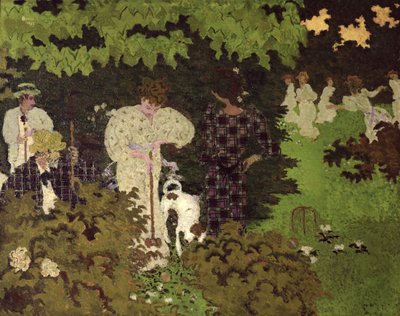 Anochecer, o una ronda de croquet, 1892 de Pierre Bonnard