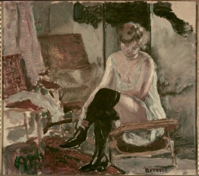 Estudio de joven mujer en su chaise longue de Pierre Bonnard
