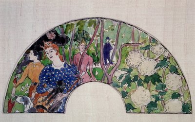 Proyecto de abanico, siglo XX (acuarela) de Pierre Bonnard