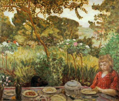 Fin de la comida en el jardín de Pierre Bonnard