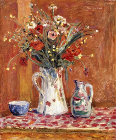Flores con Cerámica de Pierre Bonnard