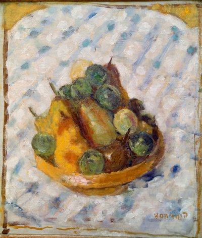 Naturaleza muerta de peras y ciruelas de Pierre Bonnard