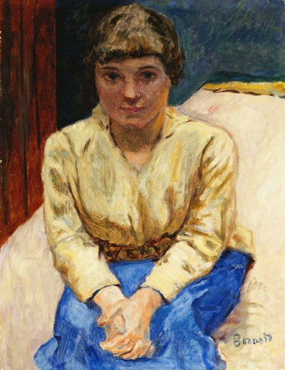 Niña Sentada, con Manos Cruzadas, c.1916 de Pierre Bonnard