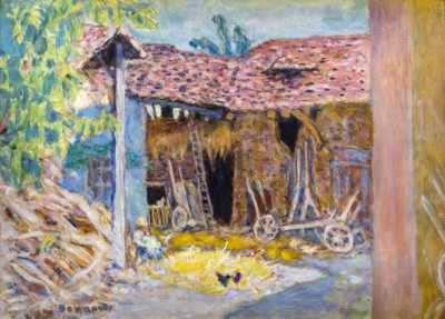 Patio interior de una granja o El granero de Pierre Bonnard