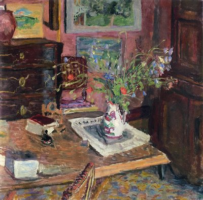 Interior con flores, c.1910 de Pierre Bonnard