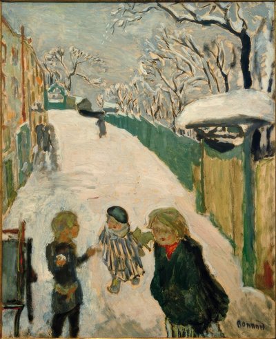 Juegos de niños en la nieve / La calle de Pierre Bonnard