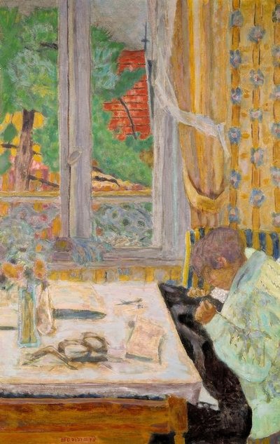 La costurera, o La costura cerca de la ventana de Pierre Bonnard
