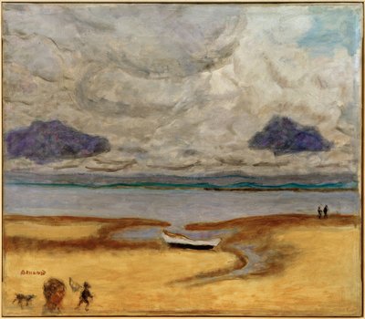 La playa en marea baja (Marea baja en Arcachon) de Pierre Bonnard