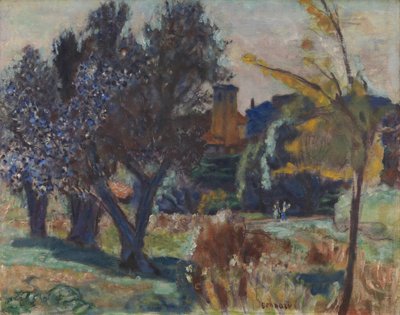 Paisaje con Olivos y una Capilla, c.1924 de Pierre Bonnard