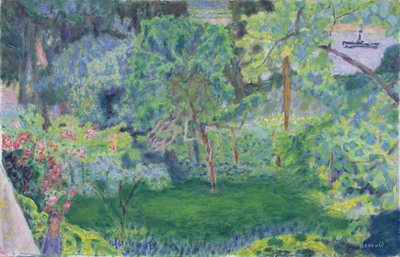 Paisaje con una barcaza, c.1930 de Pierre Bonnard
