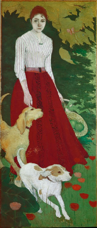 Señorita Andrée Bonnard y sus perros de Pierre Bonnard