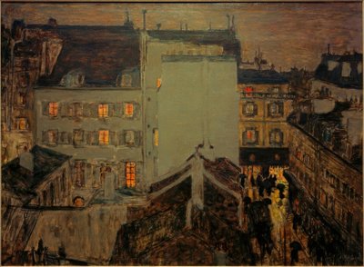 Montmartre bajo la lluvia o Rue Tholozé de Pierre Bonnard