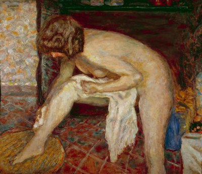 Desnudo en su tocador frente a la chimenea. Pintura de Pierre Bonnard (1867-1947) 1907 de Pierre Bonnard
