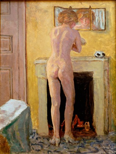 Desnudo de pie en su tocador de Pierre Bonnard