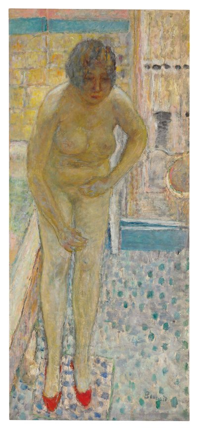 Nu aux babouches rouges, c.1932 de Pierre Bonnard