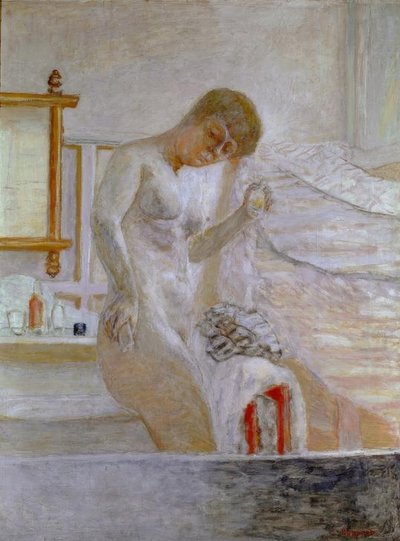 Desnudo de pie en el tocador de Pierre Bonnard