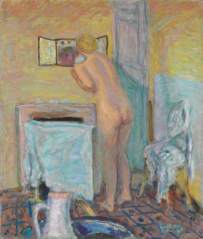 Desnudo Frente al Espejo o Bañista de Pierre Bonnard