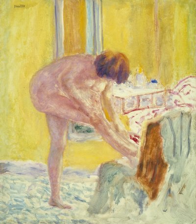 Desnudo, fondo amarillo, c.1924 de Pierre Bonnard