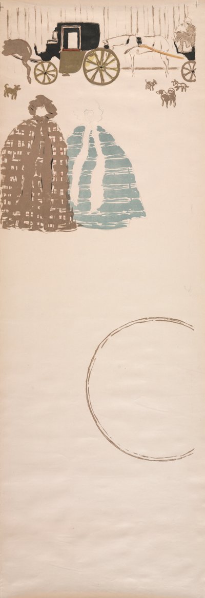 Paseo de niñeras, Friso de carruajes, 1895 de Pierre Bonnard