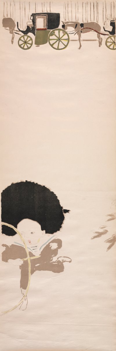 Paseo de niñeras, Friso de carruajes, 1895 de Pierre Bonnard