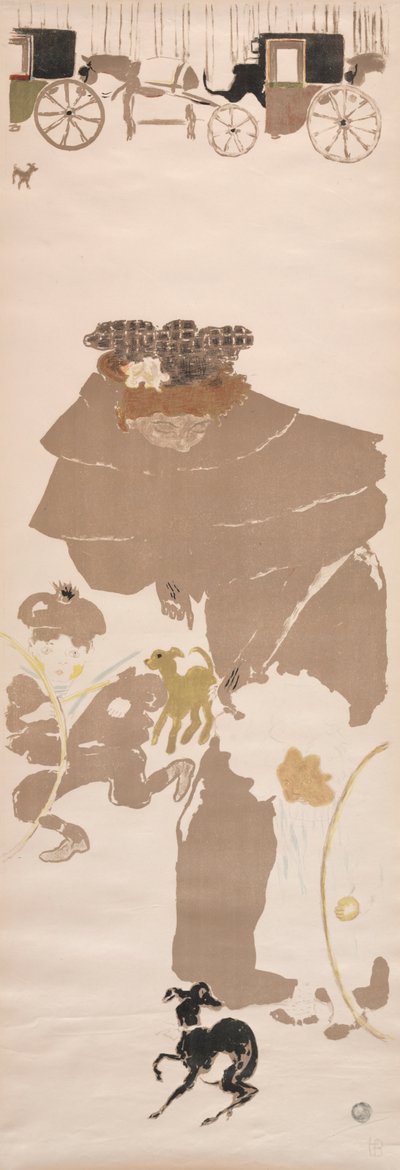 Paseo de niñeras, Friso de carruajes de Pierre Bonnard