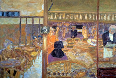 Plaza Clichy en París por la noche, el café del Pequeño Poucet de Pierre Bonnard