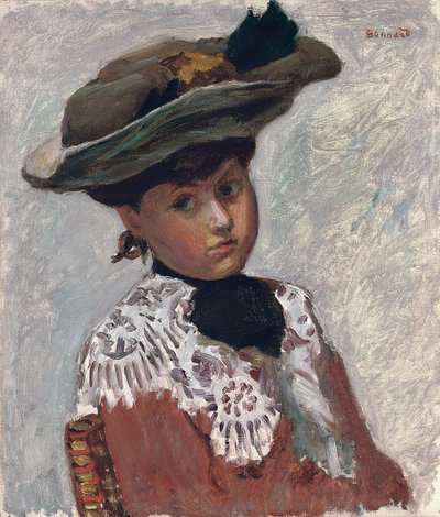 Retrato de una joven o El sombrero, c.1905 de Pierre Bonnard