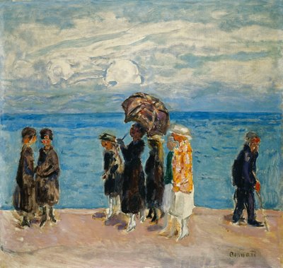 Paseantes en la Orilla del Mar de Pierre Bonnard