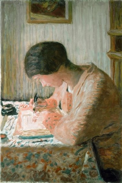 Mujer escribiendo de Pierre Bonnard