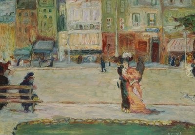 Escena callejera, Avenue Clichy, París de Pierre Bonnard