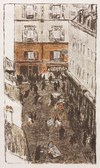 Esquina de la calle vista desde arriba de Pierre Bonnard