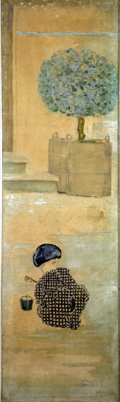 El niño con un castillo de arena, o El niño con un cubo, 1894 de Pierre Bonnard