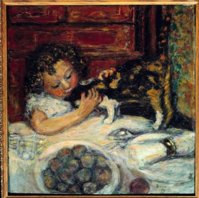 La niña con el gato de Pierre Bonnard