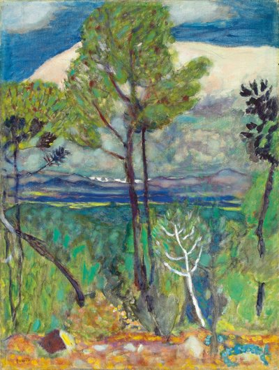 Los pinos, junto al mar, c.1923 de Pierre Bonnard