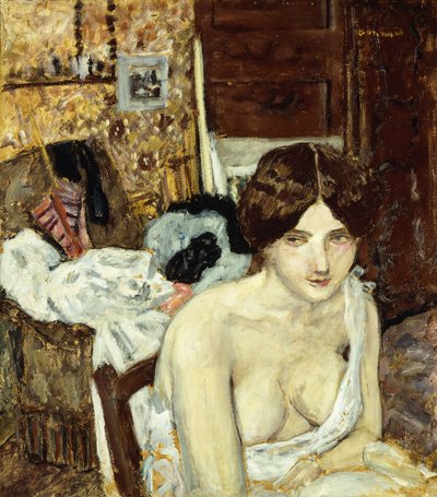 El modelo descansando (detalle) de Pierre Bonnard